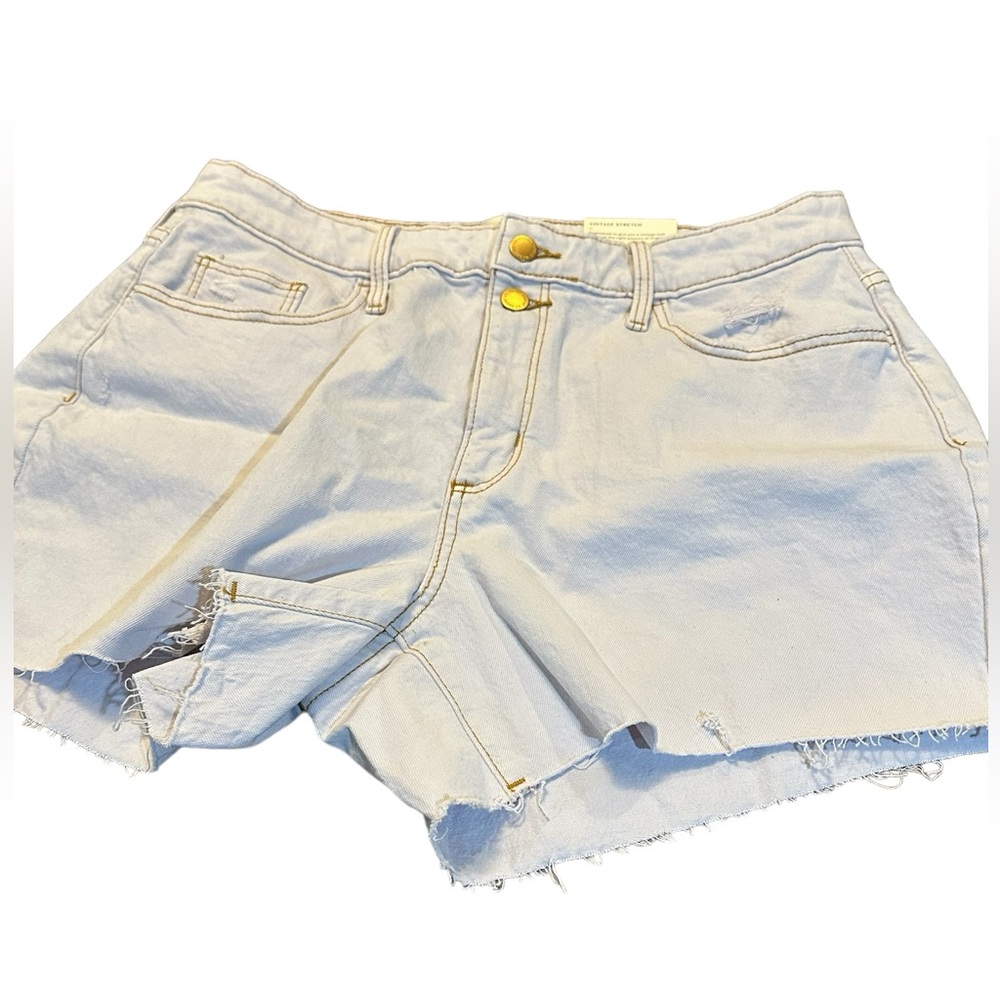 Women’s Universal Thread Curvy vintage midi cut‎ off denim shorts size 12 NWT